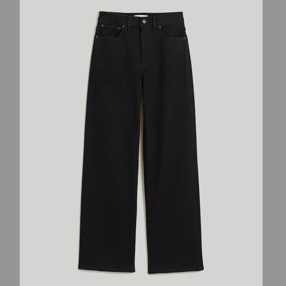 Madewell The Curvy Perfect Vintage Wide-leg Jean in Black Rinse Wash - Size 29P - Picture 1 of 8